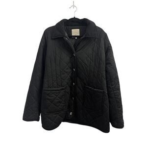 Bagatelle Quilted Collared Chore Barn Coat Black size‎ Large